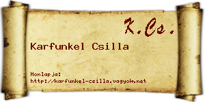 Karfunkel Csilla névjegykártya